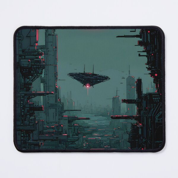 Item preview, Cyberpunk UFO Pink Fantasy City designed and sold by SecretDicer.