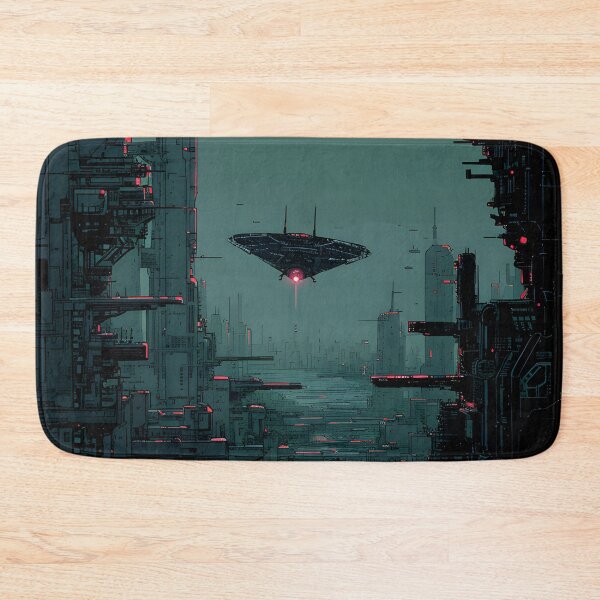 Item preview, Cyberpunk UFO Pink Fantasy City designed and sold by SecretDicer.