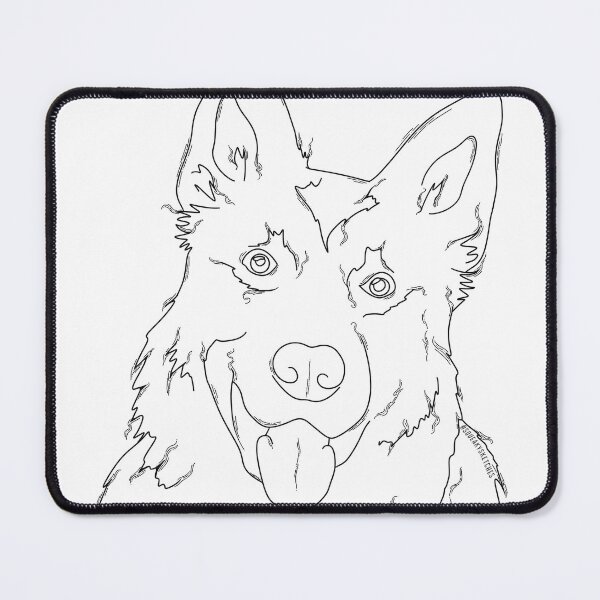 Item preview, German Shepherd Black and White designed and sold by SqueakySketches.