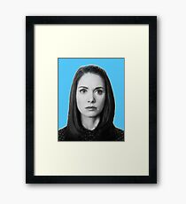 Annie Edison - Light Blue Framed Print