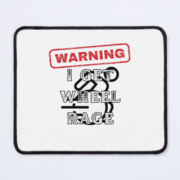 Item preview, Warning I Get Wheel Rage (black wheelchair) designed and sold by It's Wheelie Cool.