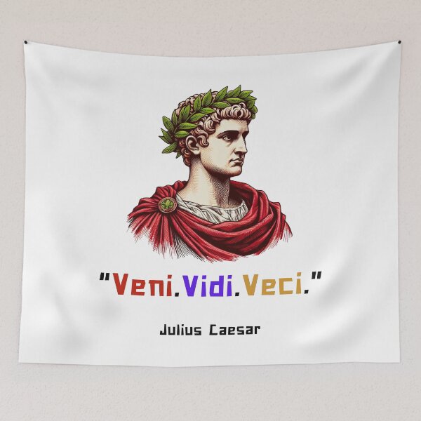 Item preview, Veni, Vidi, Vici Julius Caesar quote for rome fans designed and sold by CachoGlorious.