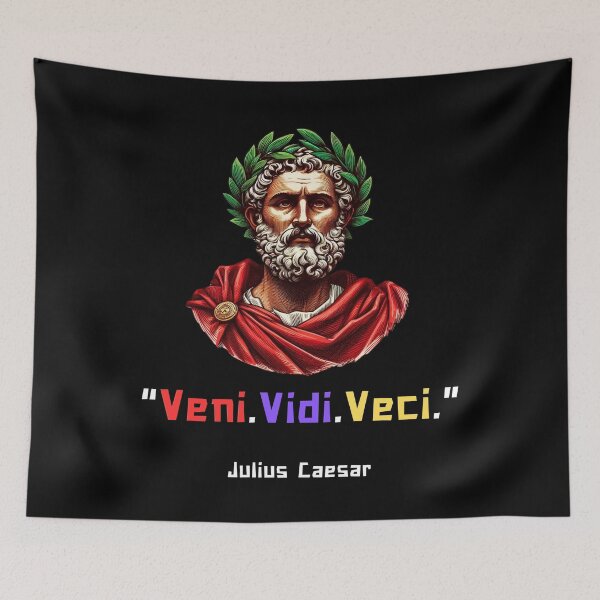 Item preview, Veni, Vidi, Vici Julius Caesar quote for rome fans designed and sold by CachoGlorious.