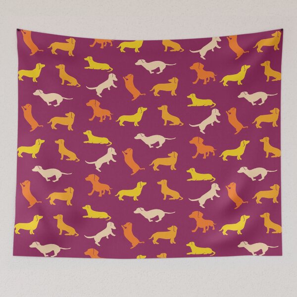 Item preview, Dachshund Pattern v13 designed and sold by Baikachi AD.