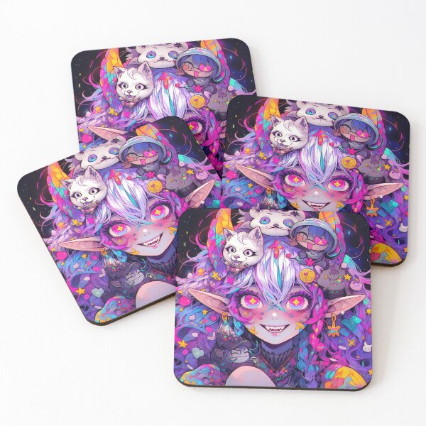 Item preview, Cosmic Magical Animal Anime Girl designed and sold by bubblegoth.