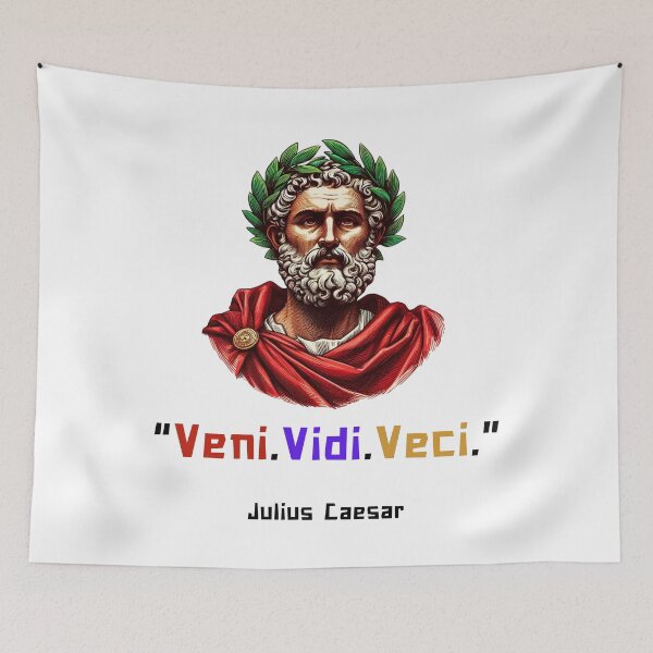 Item preview, Veni, Vidi, Vici Julius Caesar quote for rome fans designed and sold by CachoGlorious.