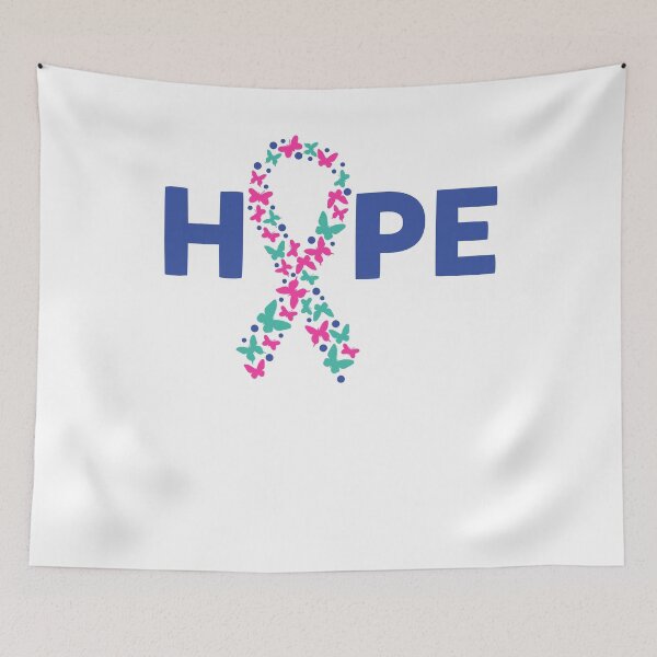 Item preview, Thyroid Cancer Hope & Butterfly Ribbon designed and sold by Shirtey.