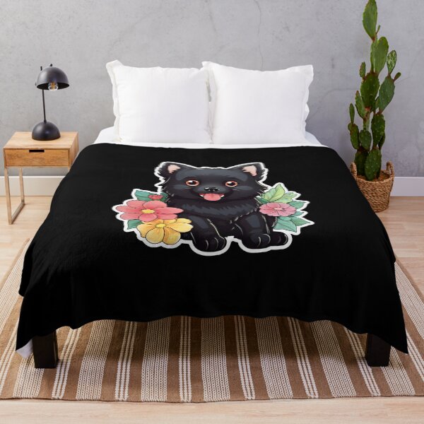 Item preview, Schipperke with Flowers designed and sold by CUTEDOGGIEZ.