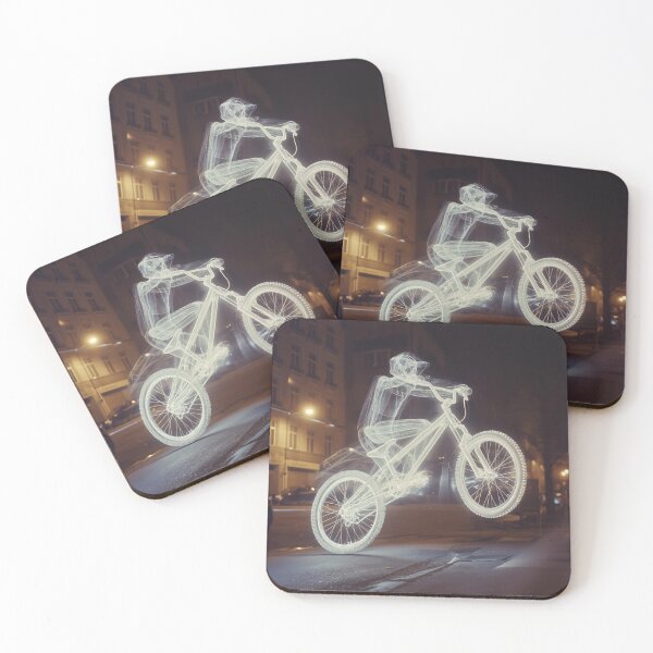 Item preview, Neon Bones: Urban X-Ray Wheelie Explodes at Night designed and sold by Tincanninja.