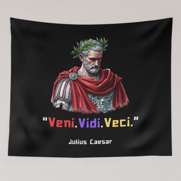 Item preview, Veni, Vidi, Vici Julius Caesar quote for history fans designed and sold by CachoGlorious.