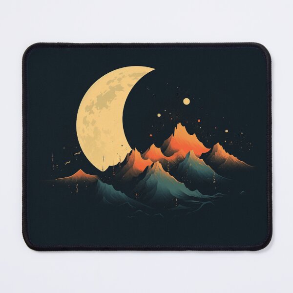 Item preview, Lunar Summit - Crescent Moon Over Peaks designed and sold by dungeonwarriors.