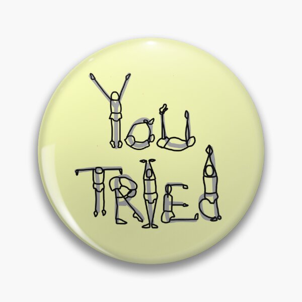 Item preview, "You Tried" Stick Figure Lettering designed and sold by roselikething.