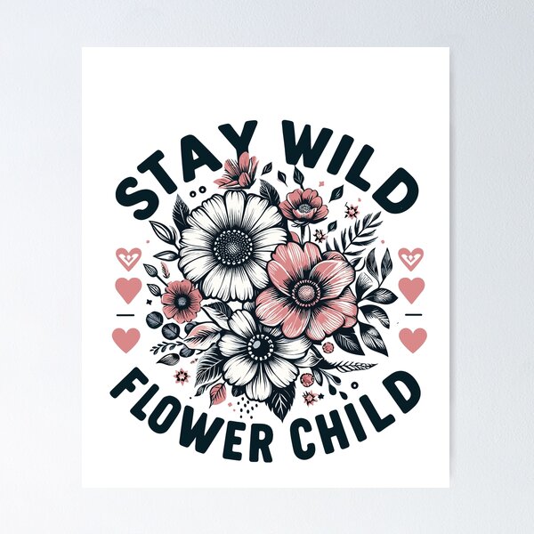 Item preview, Stay Wild Flower Child - Camiseta Boho Hippie designed and sold by store7azzouzi.