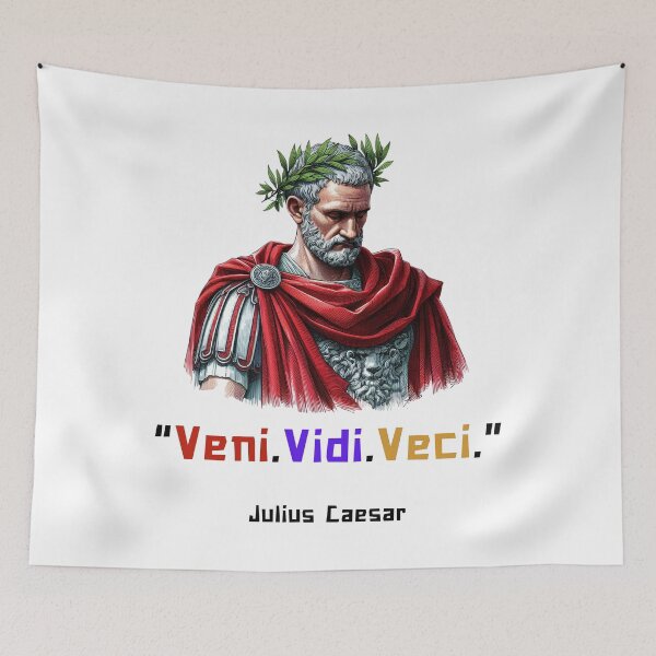 Item preview, Veni, Vidi, Vici Julius Caesar quote for history fans designed and sold by CachoGlorious.