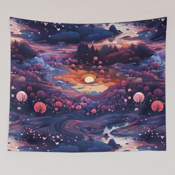 Item preview, Whimsical Love Landscape designed and sold by prissipix.