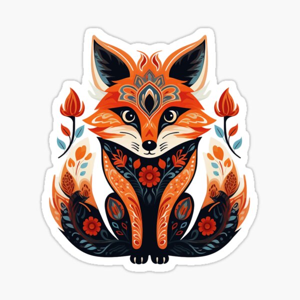 Item preview, Folklore Fox - Ornate Forest Spirit designed and sold by dungeonwarriors.