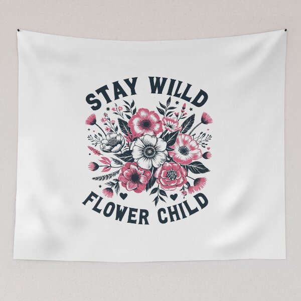 Item preview, Stay Wild Flower Child - Boho Hippie T-Shirt designed and sold by store7azzouzi.