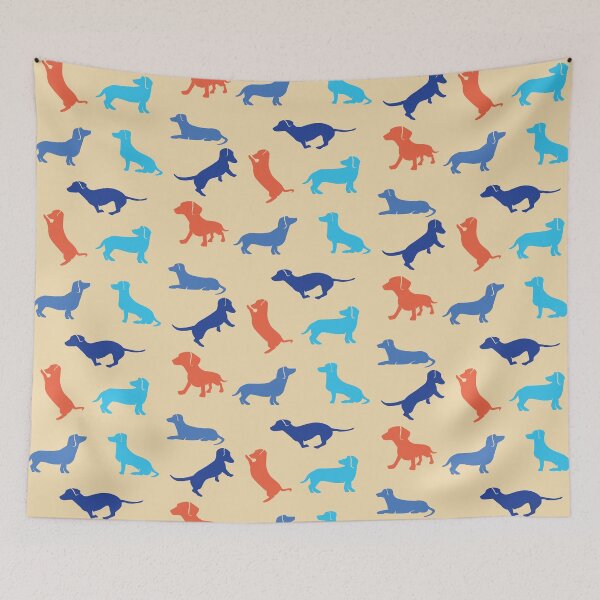 Item preview, Dachshund Pattern v22 designed and sold by Baikachi AD.