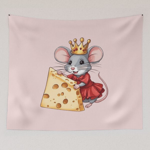 Item preview, Cute princess mouse with cheese  designed and sold by Culmika.