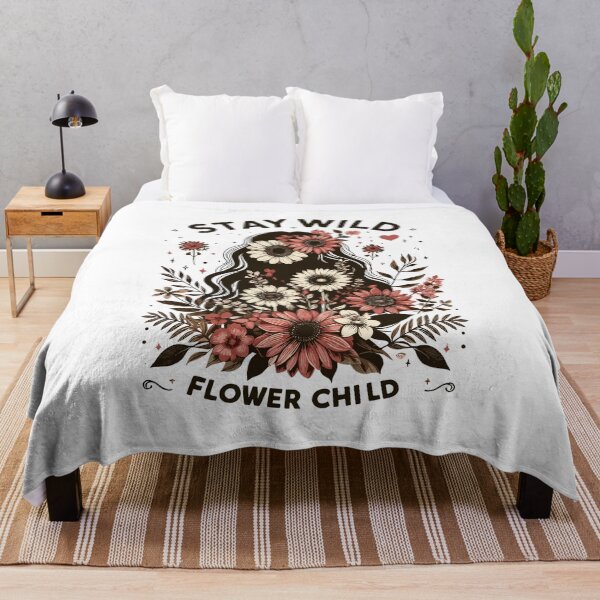 Item preview, Stay Wild Flower Child - Boho Hippie T-Shirt designed and sold by store7azzouzi.