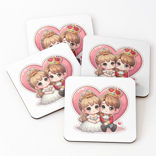 Item preview, Royal Heart Embrace: Young Prince and Princess Cuddle designed and sold by LittleSophia1.