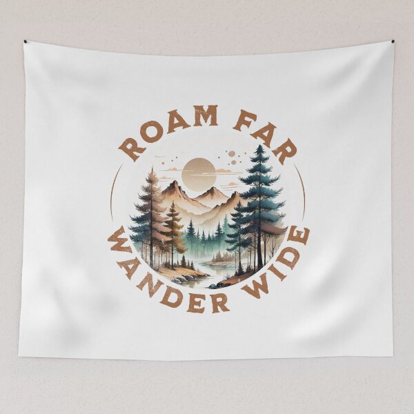 Item preview, Roam Far Wander Wide Forest and Mountains Landscape designed and sold by greenwhite25.