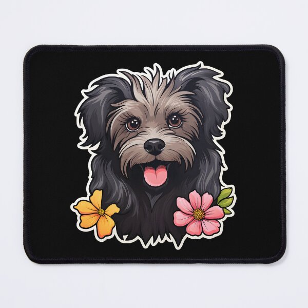 Item preview, Skye Terrier in Flowers designed and sold by CUTEDOGGIEZ.