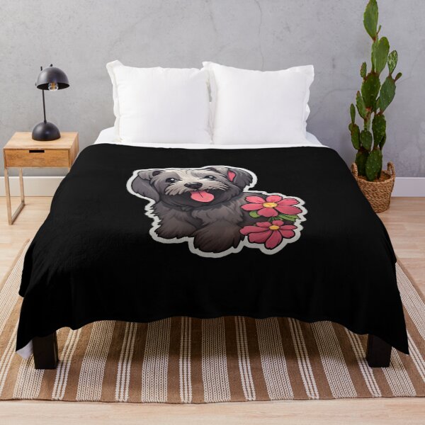 Item preview, Skye Terrier with Flowers designed and sold by CUTEDOGGIEZ.