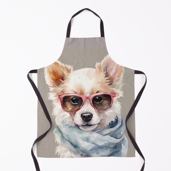 Item preview, Funny little dog with sunglasses and scarf in watercolor. designed and sold by kreativeadern.