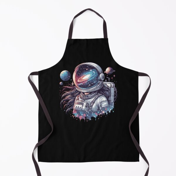 Item preview, Astronaut Girl Illustration in Space designed and sold by PixVib.