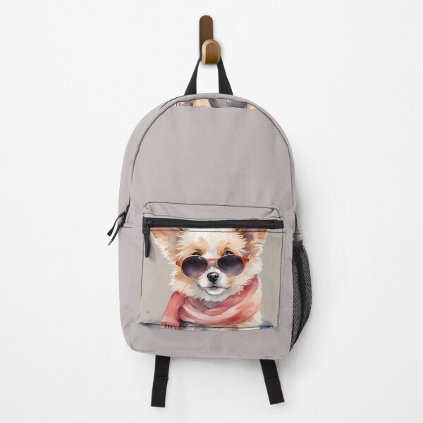 Item preview, Cute little dog with sunglasses and a scarf in watercolor. designed and sold by kreativeadern.