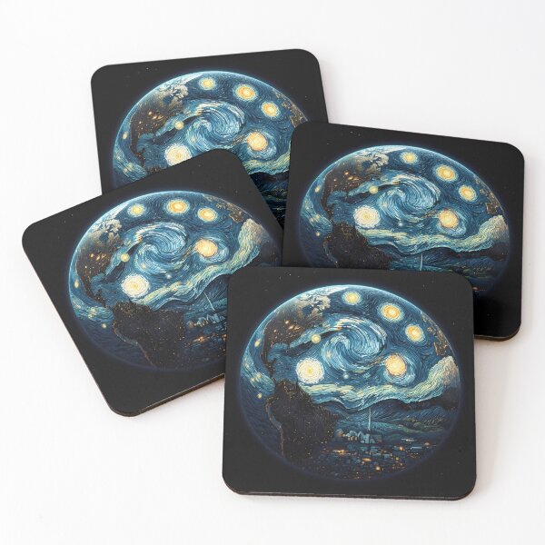 Item preview, Planet Earth, design in the style of Vincent van Gogh Starry Night designed and sold by CreativeSparkzz.