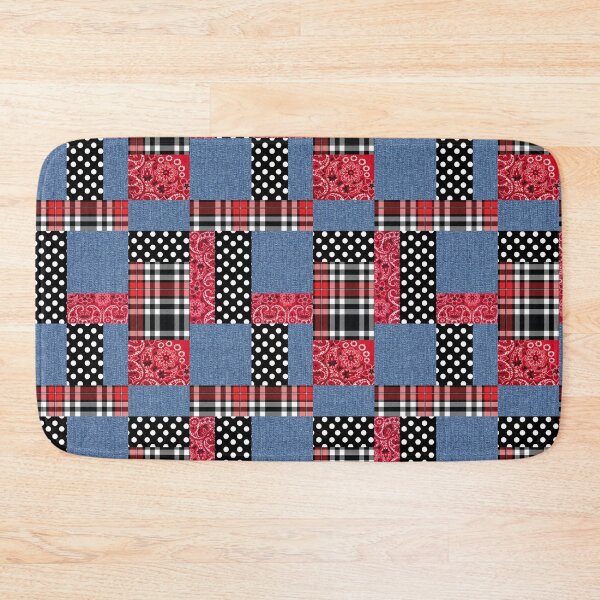 Item preview, 1950s Fabric Patches Rockabilly Style Plaid Polka Dot Denim Paisley designed and sold by VintageStyle.