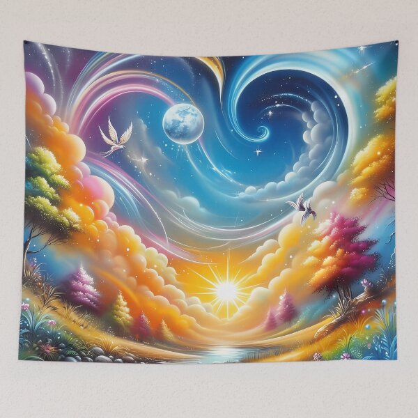 Item preview, Luminous Eddies: A Dance of Day, Night, and Nature designed and sold by Vitalka-uk.