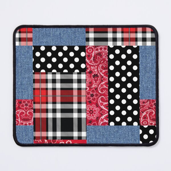 Item preview, 1950s Fabric Patches Rockabilly Style Plaid Polka Dot Denim Paisley designed and sold by VintageStyle.