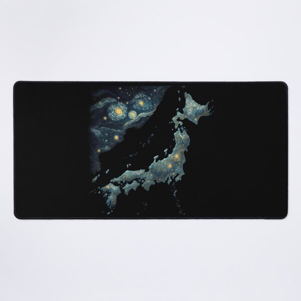 Item preview, Map of Japan, design in the style of Vincent van Gogh Starry Night designed and sold by CreativeSparkzz.