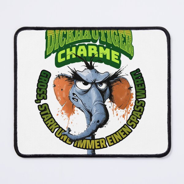 Item preview, Grumpy Cartoon Elephant - Thick-Skinned Charm designed and sold by Earth Celebration Designs.