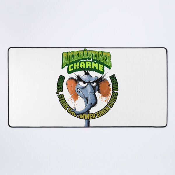 Item preview, Grumpy Cartoon Elephant - Thick-Skinned Charm designed and sold by Earth Celebration Designs.