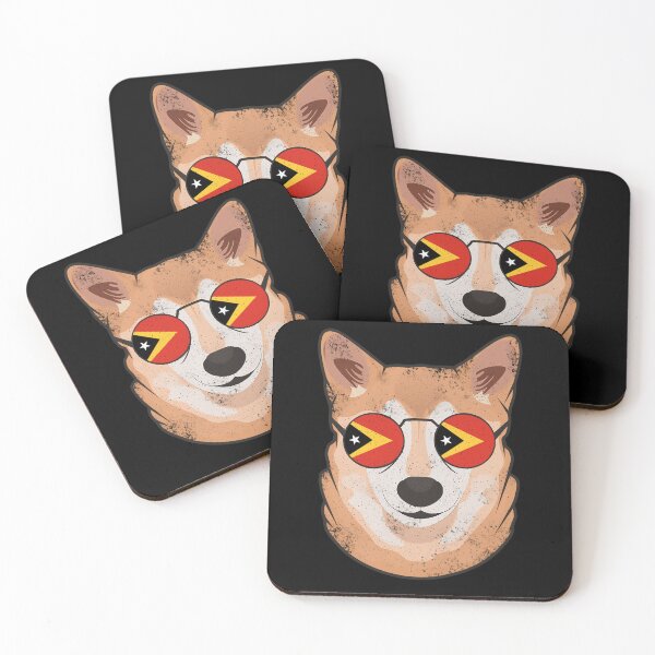 Item preview, Vintage Patriotic Shiba Inu Timorese Flag designed and sold by feether-store.