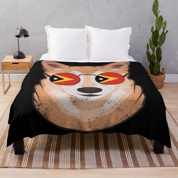 Item preview, Vintage Patriotic Shiba Inu Timorese Flag designed and sold by feether-store.