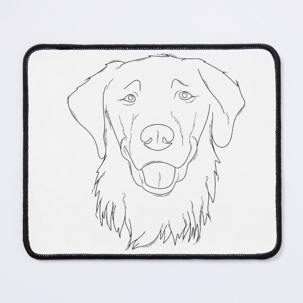 Item preview, Golden Retriever Black and White designed and sold by SqueakySketches.
