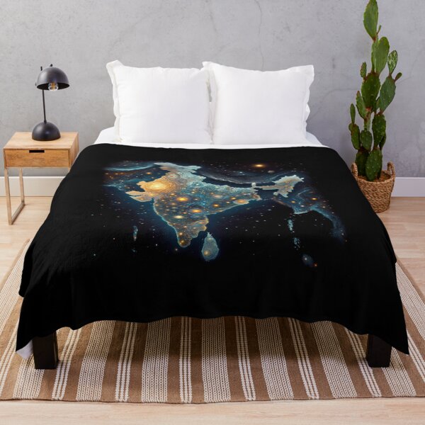 Item preview, Map of India, design in the style of Vincent van Gogh Starry Night designed and sold by CreativeSparkzz.