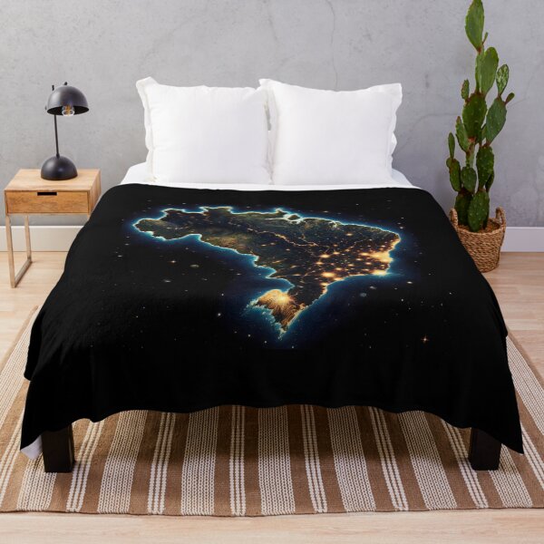 Item preview, Map of Brazil, design in the style of Vincent van Gogh Starry Night designed and sold by CreativeSparkzz.
