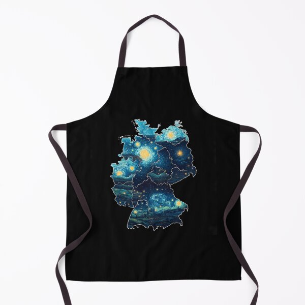 Item preview, Map of Germany, design in the style of Vincent van Gogh Starry Night designed and sold by CreativeSparkzz.