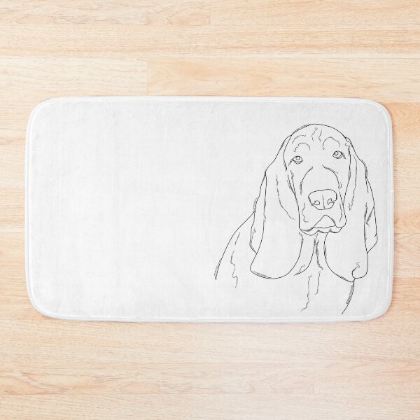 Item preview, Basset Hound Black and White designed and sold by SqueakySketches.
