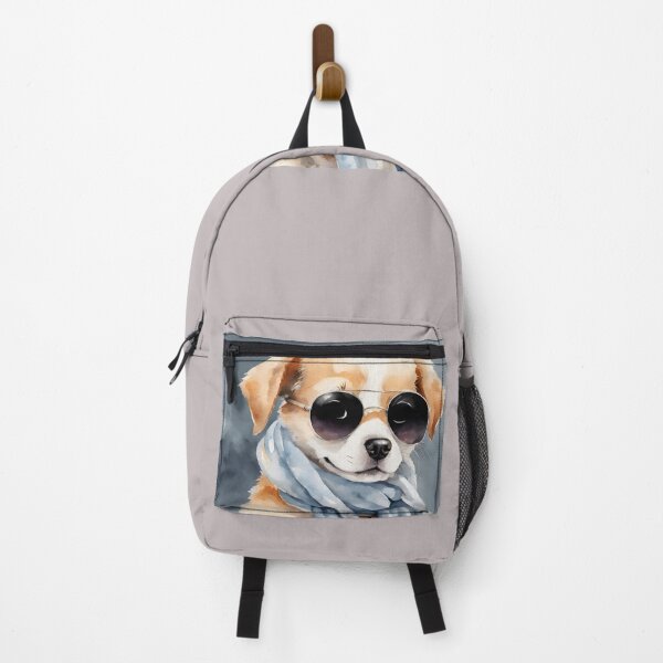 Item preview, Cool dog with sunglasses and scarf in watercolor. designed and sold by kreativeadern.