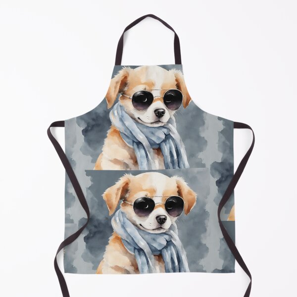 Item preview, Cool dog with sunglasses and scarf in watercolor. designed and sold by kreativeadern.
