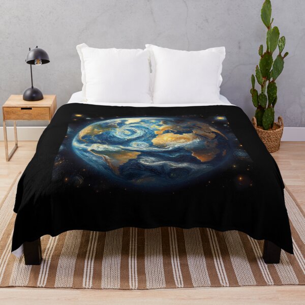 Item preview, Planet Earth, design in the style of Vincent van Gogh Starry Night designed and sold by CreativeSparkzz.