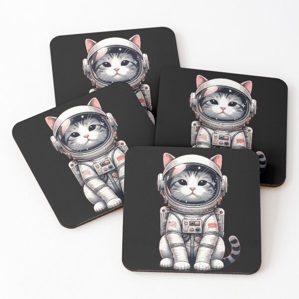 Item preview, Catstronaut With Extravehicular Mobility Unit - Illustration designed and sold by PixVib.