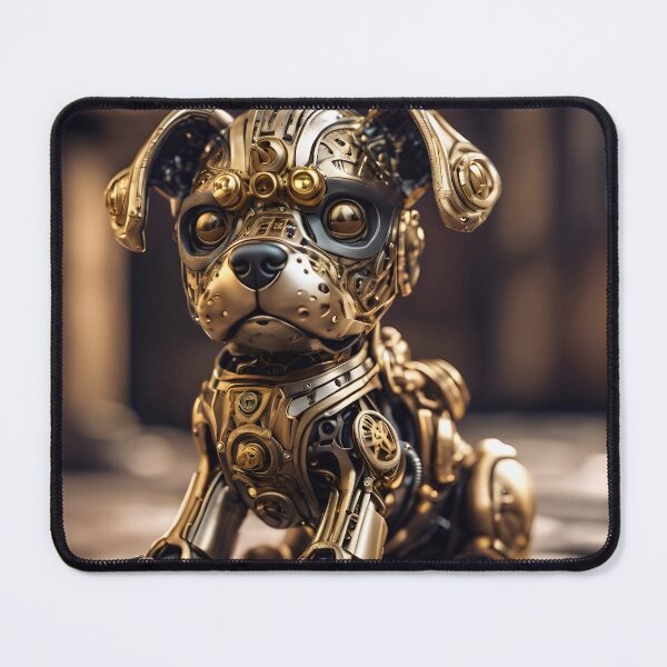 Item preview, Cute Golden Puppy Dog Robot designed and sold by TheArtOfPat.